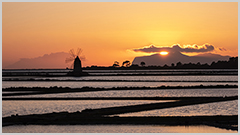 Windmill at sunset